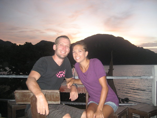 Jeff and I with the sunset