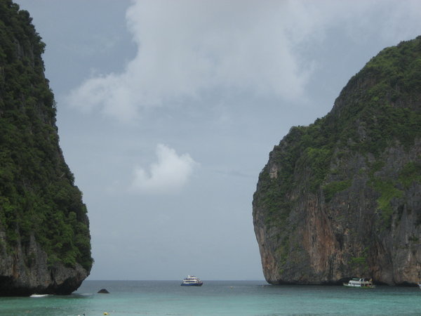 A shot of Maya Bay without people