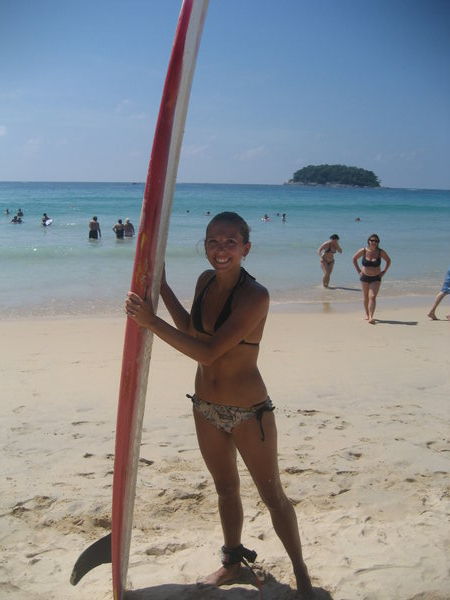 Me with my huge surfboard