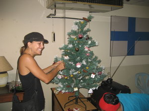 I got to decorate the Xmas Tree at the hostel