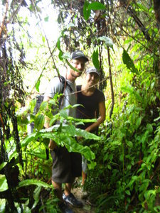 Jeff and I beginning our jungle trek