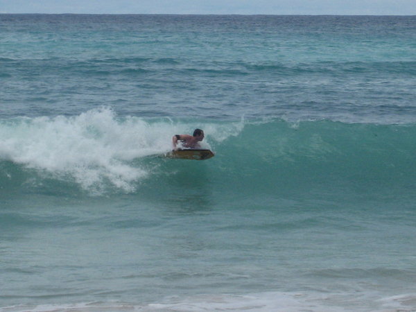 Chris surfing Dreamland