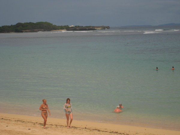 The beach in front of our resort in Nusa Dua