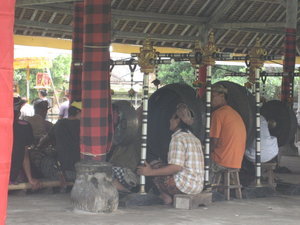 The famous drum at the Pura Penataran Sasih