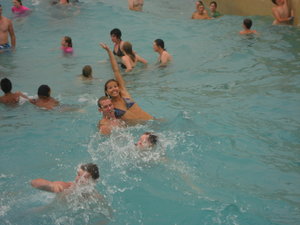 In the wave pool!