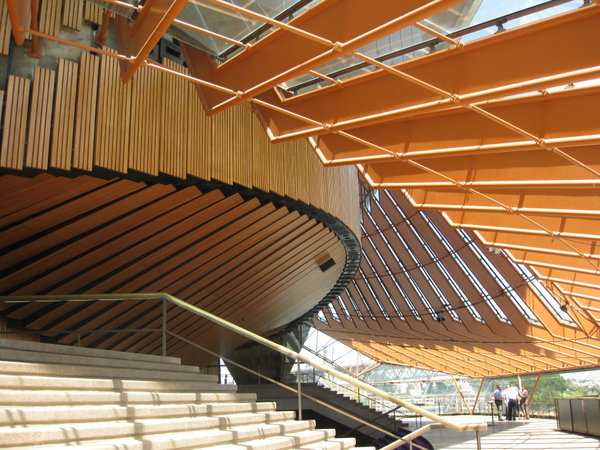 The wooden ceilings in the opera house