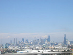 The views of Melbourne coming in