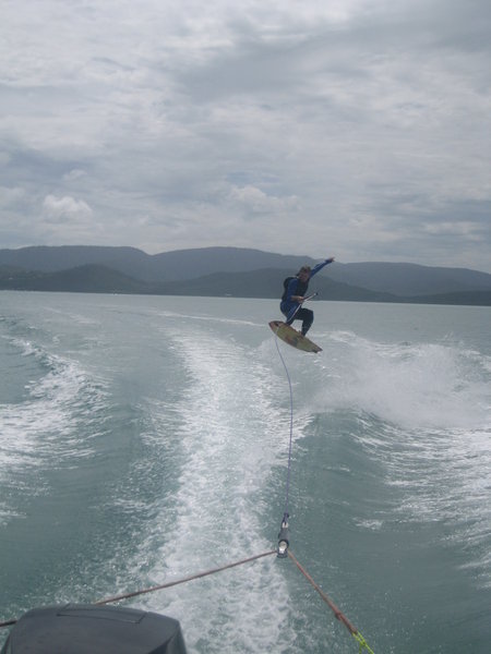 Jeff doing his wakeboarding thing