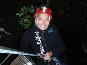 Me about to abseil into the cave