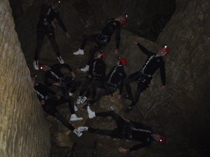 Uh oh! Our group is dead on the bottom of the cave