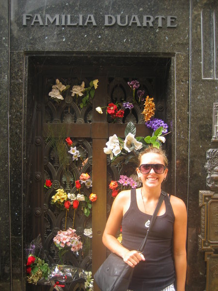 Me with Evita´s decorated grave