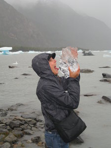 Yummy glacier ice!