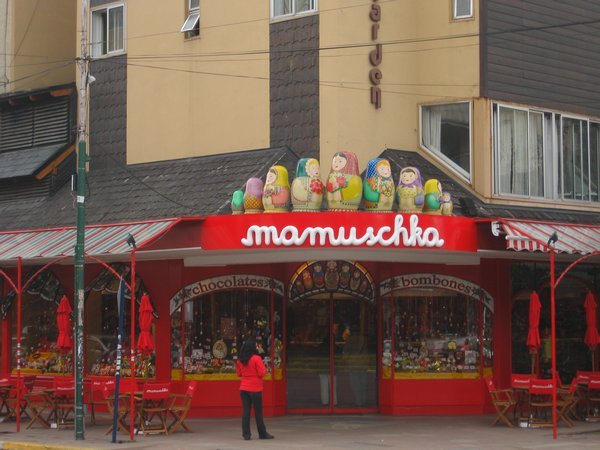 One of the many chocolate shops in Bariloche