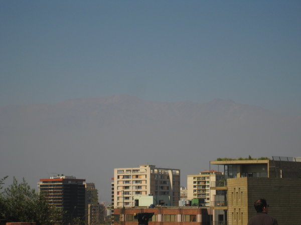 Yep... the smoggy outline is the Andes