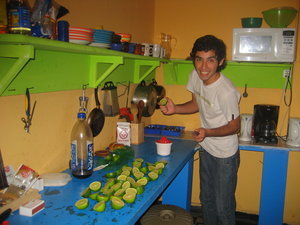 Pedro making Pisco sours