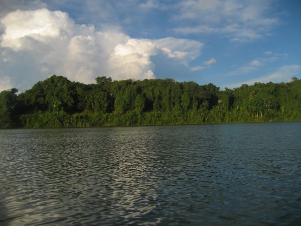 The scenery from the lake