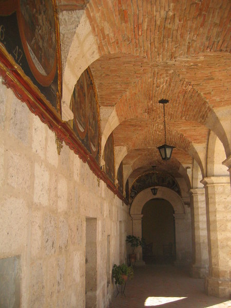 The narrow streets at the Santa Catalina Monastery