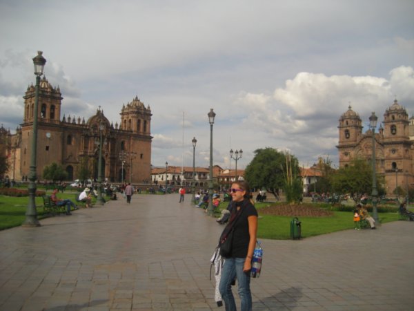 In the plaza