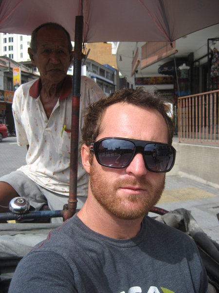 Trishaw Driver, Me, and The Beard 