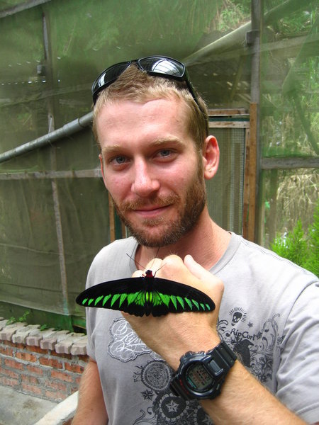 Jeff and the Biggest butterfly i have ever seen