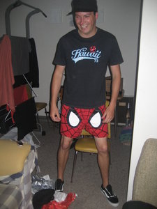 Matty's new spiderman boxers