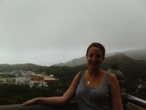Jen and view over ngong ping