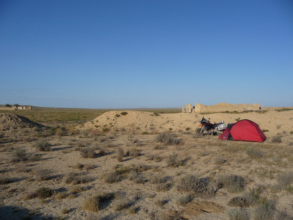 Camping in the steppe