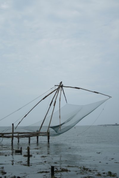 Chinese Fishing Net being Lowered