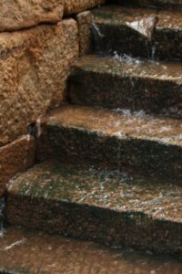 Waterfall down the stairs