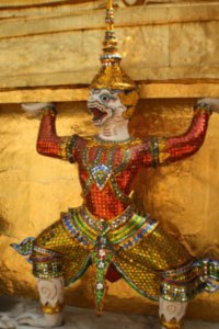 Statues covered in Gold & Coloured Stones