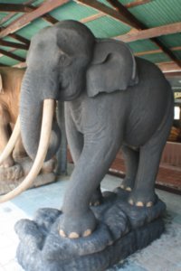 Full Size Wooden Elephant