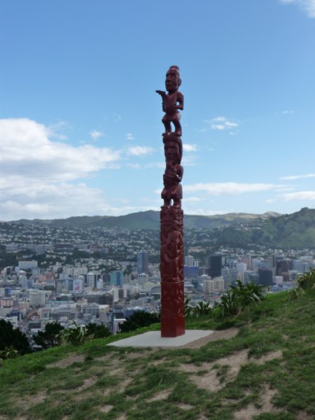 Maori Pole on Mt Victoria
