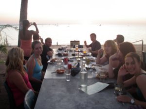 Meal by the sea in Darwin