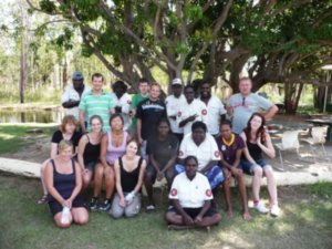 Group picture with the people of Mataranka (2)