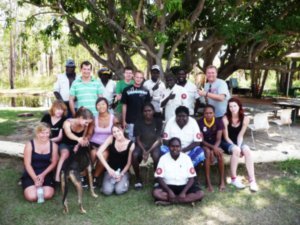 Group picture with the people of Mataranka