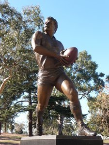 Statues outside Melbourne Cricket Ground
