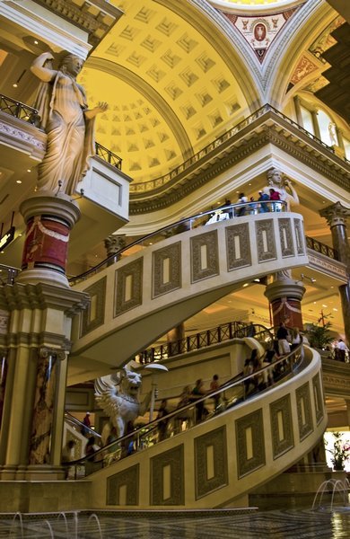 Circular Escalator in Caesars Palace