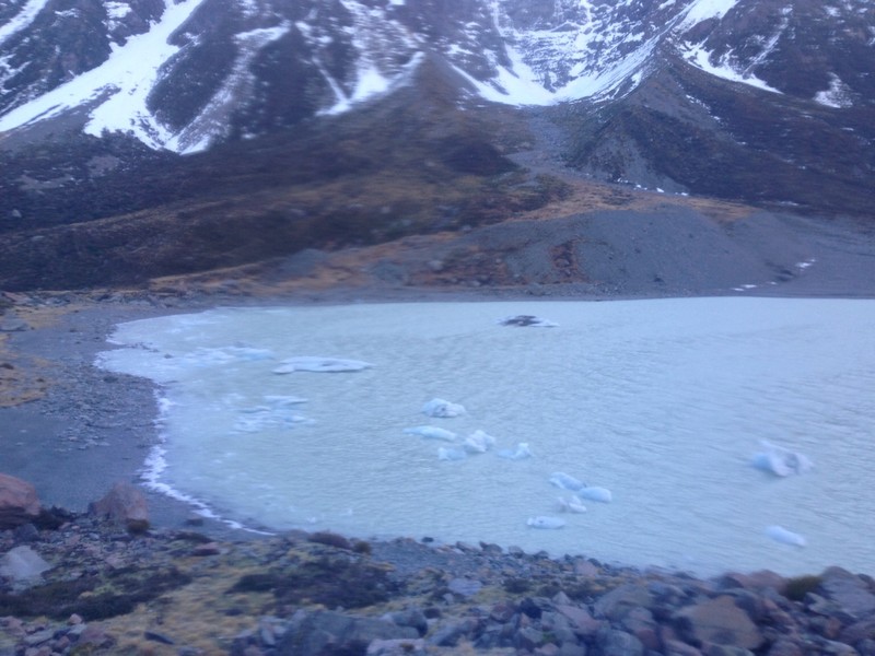 Ice in glacial lake