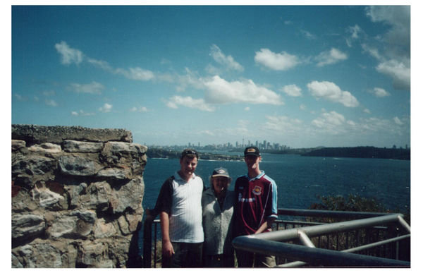Damon, Eileen and me at North Head, near Manly