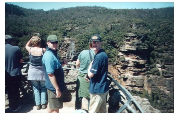 Damon and me at Wentworth Falls lookout