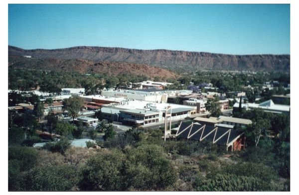 Alice Springs, the second largest settlement in the NT, after Darwin, with a population of 25,000, taken from Anzac Hill