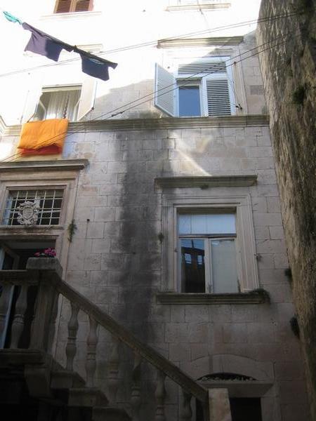 Our apartment in Korcula 2 (top window on right)