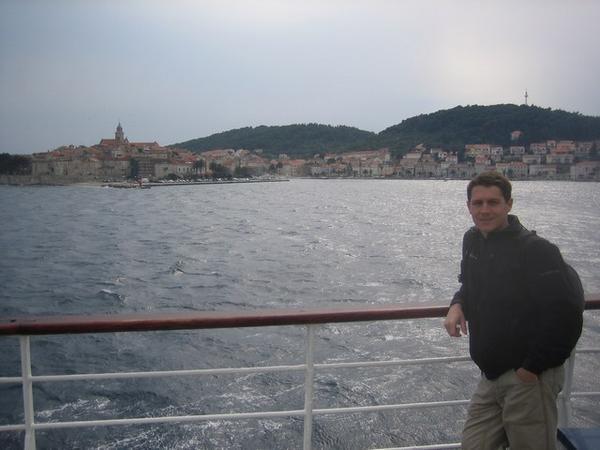 On the ferry leaving Korcula