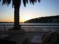 Having a coffee as watching the sunset over Hvar