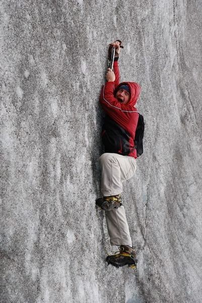 My first attempt at ice climbing - not so good hey