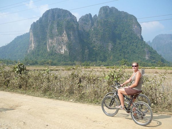 Cycling in Vang Vieng