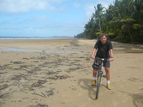 Cycling on Mission Beach