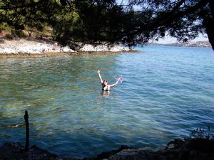 swimming near Split, Croatia