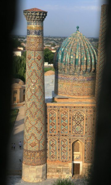 view from a minaret, the Registan
