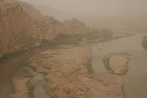 hazy view of the Tigris River